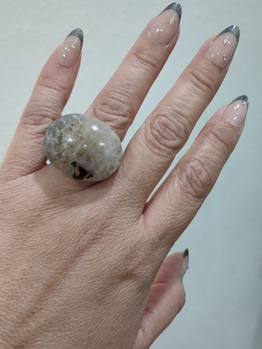 Agate Statement Ring - Elegant Women's Jewelry